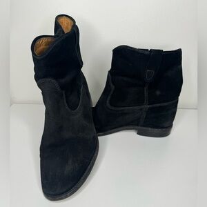 Isabel Marant Étoile Crisi Black Suede Ankle Boots - Size 39